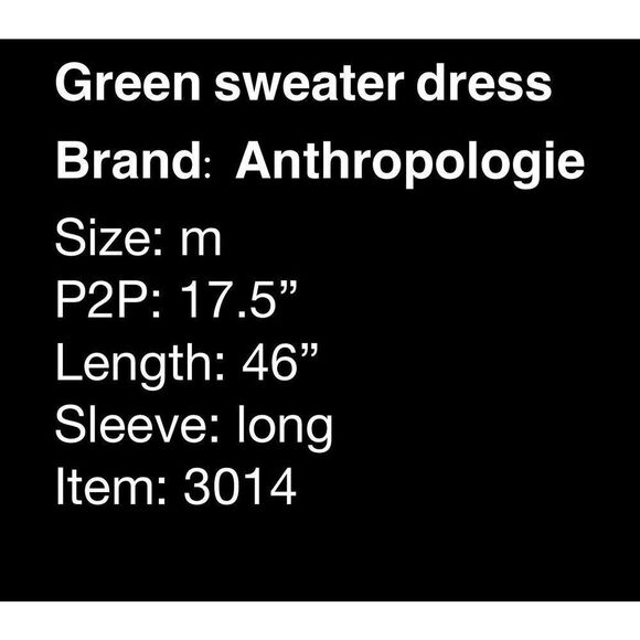 Hunter green cable sweater midi dress - Picture 6 of 6